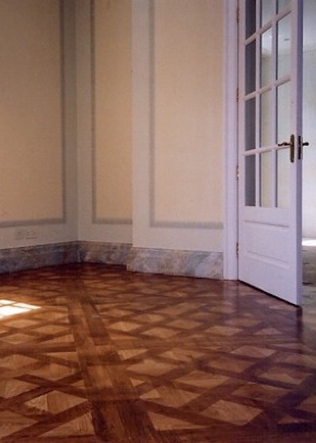 Parquet pointe de Hongrie, transformé en parquet Versailles