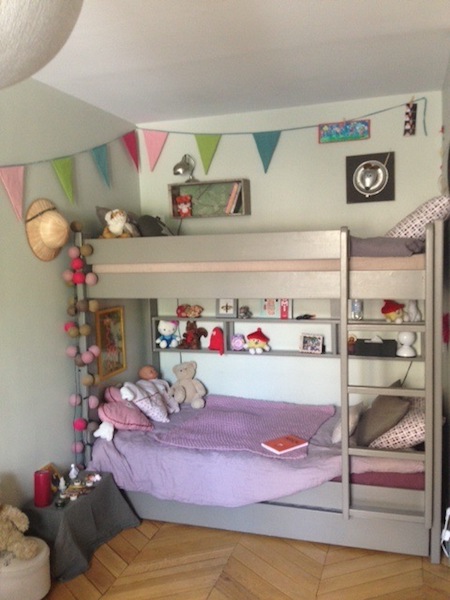 Décoration salle de bain avec carrelage mutina et sol en ardoiseappartement V